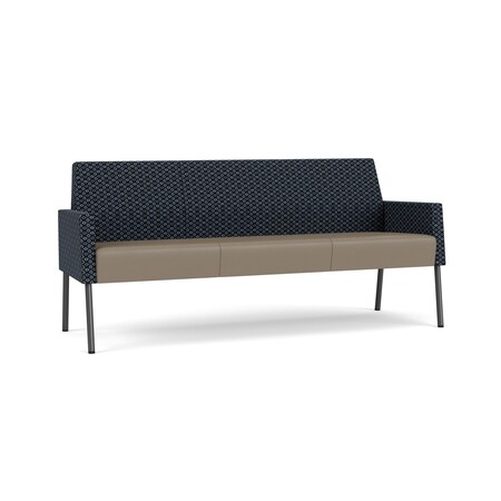 Lesro Mystic Lounge Reception Sofa, Charcoal, RS Night Sky Back, MD Farro Seat, RS Night Sky Arm Panels ML1601